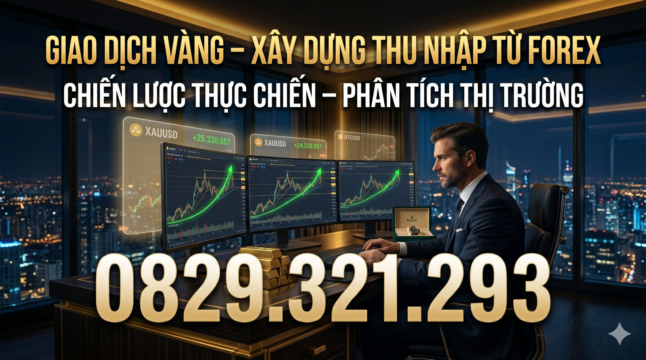 Phong c&aacute;ch trader th&agrave;nh c&ocirc;ng kiếm tiền từ giao dịch v&agrave;ng forex